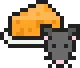 rato e queijo pixel-art