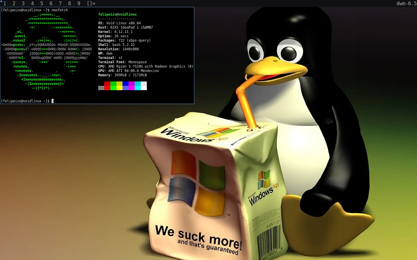 void linux screenshot